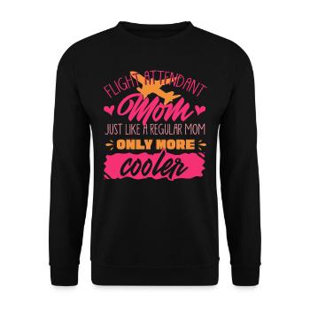 Flight attendants, for flight attendants, flight attendants - Unisex Sweatshirt - black - Front - Alina (178cm) & Michal (187cm)