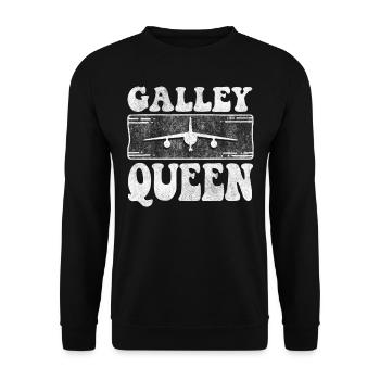 Flight attendants, for flight attendants, flight attendants - Unisex Sweatshirt - black - Front - Alina (178cm) & Michal (187cm)