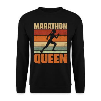 Marathonläufer - Unisex Pullover - Schwarz - Vorne - Alina (178cm) & Michal (187cm)