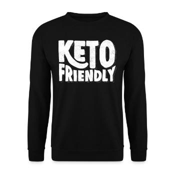 Keto-Diät, Kohlenhydratfreie Ernährung, Keto - Unisex Pullover - Schwarz - Vorne - Alina (178cm) & Michal (187cm)