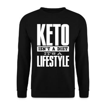 Keto-Diät, Kohlenhydratfreie Ernährung, Keto - Unisex Pullover - Schwarz - Vorne - Alina (178cm) & Michal (187cm)