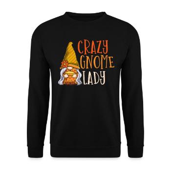 Gnome - Gnome Collecting - Gnome Collector - Sweat-shirt Unisexe - noir - Devant - Alina (178cm) & Michal (187cm)