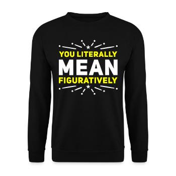 Grammar Police - English Teacher - Unisex Sweatshirt - black - Front - Alina (178cm) & Michal (187cm)