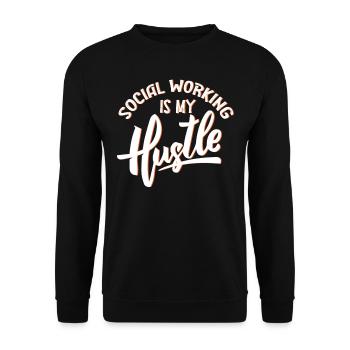 Social worker - Unisex Sweatshirt - black - Front - Alina (178cm) & Michal (187cm)