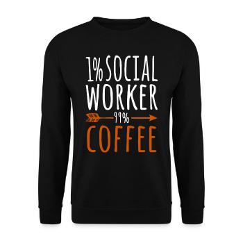 Social worker - Unisex Sweatshirt - black - Front - Alina (178cm) & Michal (187cm)