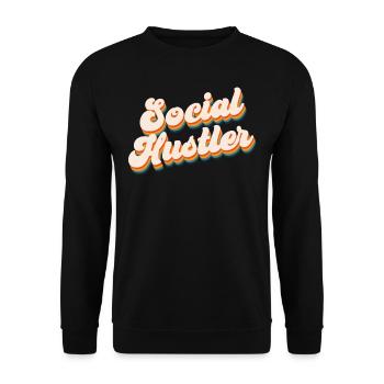 Social worker - Unisex Sweatshirt - black - Front - Alina (178cm) & Michal (187cm)