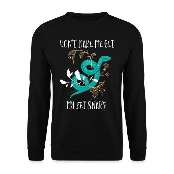 Schlange, Reptil - Schlangen - Unisex Pullover - Schwarz - Vorne - Alina (178cm) & Michal (187cm)