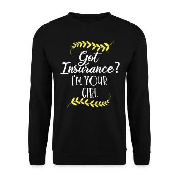 Insurance agent - Unisex Sweatshirt - black - Front - Alina (178cm) & Michal (187cm)