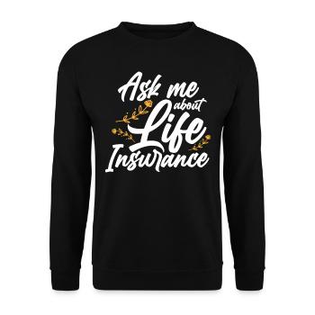 Insurance agent - Unisex Sweatshirt - black - Front - Alina (178cm) & Michal (187cm)