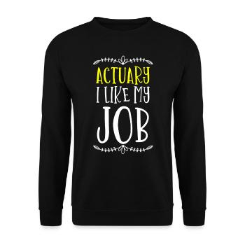 insurance agent - Unisex Sweatshirt - black - Front - Alina (178cm) & Michal (187cm)