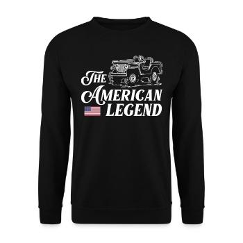 JeepsThe American Legend - Unisex Sweatshirt - black - Front - Alina (178cm) & Michal (187cm)