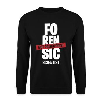 Costume de médecin légiste - Sweat-shirt Unisexe - noir - Devant - Alina (178cm) & Michal (187cm)