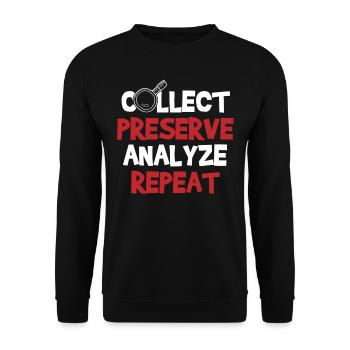 Costume de médecin légiste - Sweat-shirt Unisexe - noir - Devant - Alina (178cm) & Michal (187cm)