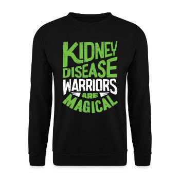 Awareness of kidney disease, kidney - Unisex Sweatshirt - black - Front - Alina (178cm) & Michal (187cm)