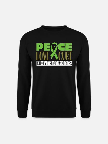 Awareness of kidney disease, kidney - Unisex Sweatshirt - black