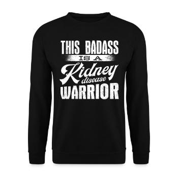 Awareness of kidney disease, kidney - Unisex Sweatshirt - black - Front - Alina (178cm) & Michal (187cm)