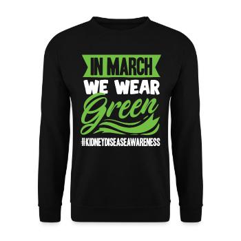 Awareness of kidney disease, kidney - Unisex Sweatshirt - black - Front - Alina (178cm) & Michal (187cm)