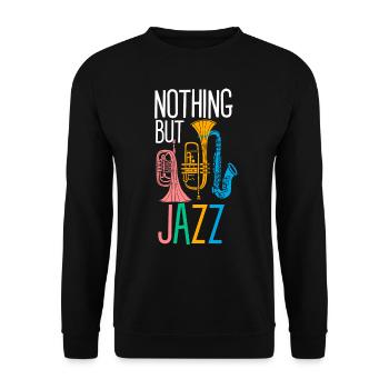 Musique jazz - Musiciens de jazz - Sweat-shirt Unisexe - noir - Devant - Alina (178cm) & Michal (187cm)