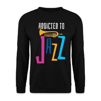 Musique jazz - Musiciens de jazz - Sweat-shirt Unisexe - noir - Devant - Alina (178cm) & Michal (187cm)
