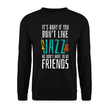 Musique jazz - Musiciens de jazz - Sweat-shirt Unisexe - noir - Devant - Alina (178cm) & Michal (187cm)