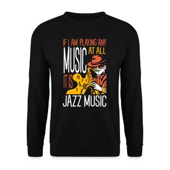 Musique jazz - Musiciens de jazz - Sweat-shirt Unisexe - noir - Devant - Alina (178cm) & Michal (187cm)