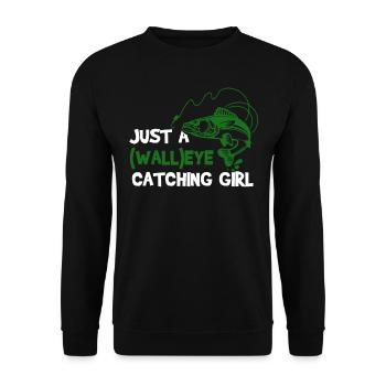 Pikeperch fishing, fish, perch, perch fishing - Unisex Sweatshirt - black - Front - Alina (178cm) & Michal (187cm)