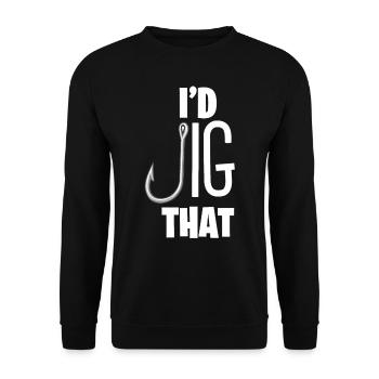 Pikeperch fishing, fish, perch, perch fishing - Unisex Sweatshirt - black - Front - Alina (178cm) & Michal (187cm)