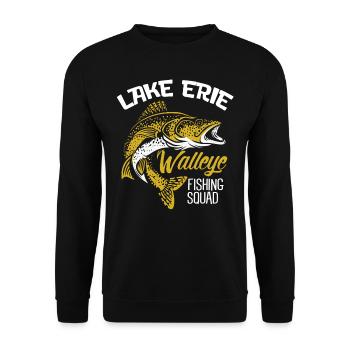 Pikeperch fishing, fish, perch, perch fishing - Unisex Sweatshirt - black - Front - Alina (178cm) & Michal (187cm)