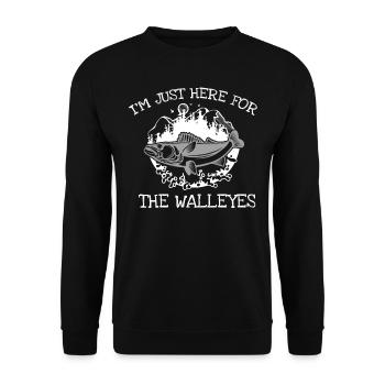 Pikeperch fishing, fish, perch, perch fishing - Unisex Sweatshirt - black - Front - Alina (178cm) & Michal (187cm)