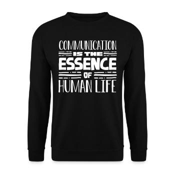 Speech-language pathology, speech-language pathologist - Unisex Sweatshirt - black - Front - Alina (178cm) & Michal (187cm)