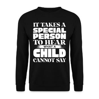 Speech-language pathology, speech-language pathologist - Unisex Sweatshirt - black - Front - Alina (178cm) & Michal (187cm)