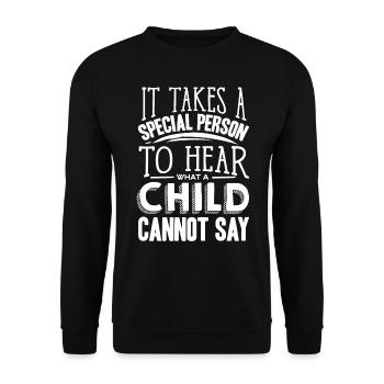 Speech-language pathology, speech-language pathologist - Unisex Sweatshirt - black - Front - Alina (178cm) & Michal (187cm)