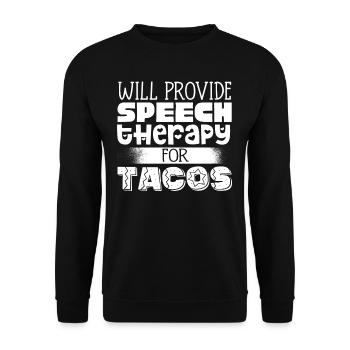 Speech-language pathology, speech-language pathologist - Unisex Sweatshirt - black - Front - Alina (178cm) & Michal (187cm)