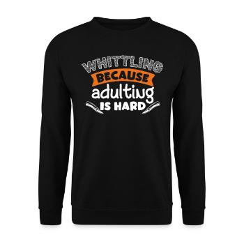 Beavercraft, Whittling, Whittler, Holzhandwerk - Unisex Pullover - Schwarz - Vorne - Alina (178cm) & Michal (187cm)