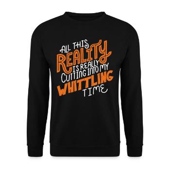 Beavercraft, Whittling, Whittler, Holzhandwerk - Unisex Pullover - Schwarz - Vorne - Alina (178cm) & Michal (187cm)