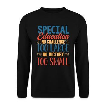 Special Needs Education, Special Education - Unisex Sweatshirt - black - Front - Alina (178cm) & Michal (187cm)