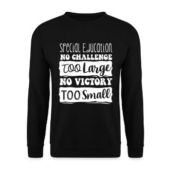 Special Needs Education, Special Education - Unisex Sweatshirt - black - Front - Alina (178cm) & Michal (187cm)