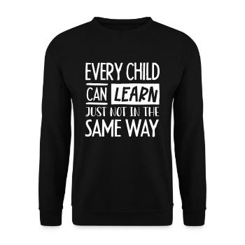 Special Needs Education, Special Education - Unisex Sweatshirt - black - Front - Alina (178cm) & Michal (187cm)