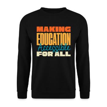 Special Needs Education, Special Education - Unisex Sweatshirt - black - Front - Alina (178cm) & Michal (187cm)