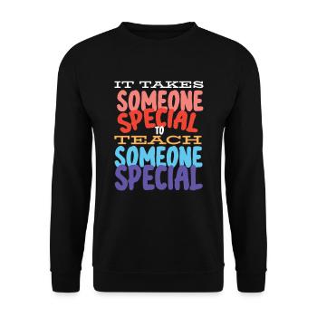 Special Needs Education, Special Education - Unisex Sweatshirt - black - Front - Alina (178cm) & Michal (187cm)