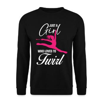 Baton Twirler, Baton Twirling, Gymnastics - Unisex Sweatshirt - black - Front - Alina (178cm) & Michal (187cm)