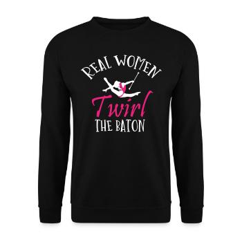 Baton Twirler, Baton Twirling, Gymnastics - Unisex Sweatshirt - black - Front - Alina (178cm) & Michal (187cm)