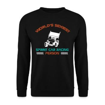 Sprint car races, sprint cars, dirt track races - Unisex Sweatshirt - black - Front - Alina (178cm) & Michal (187cm)