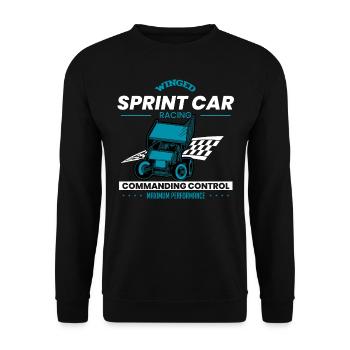 Sprint car races, sprint cars, dirt track races - Unisex Sweatshirt - black - Front - Alina (178cm) & Michal (187cm)