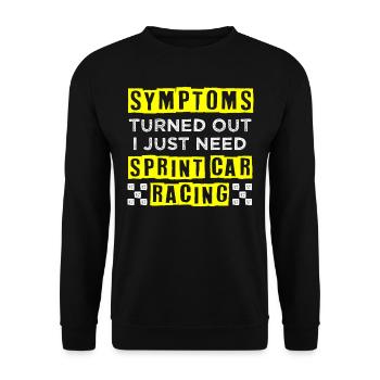 Sprint car races, sprint cars, dirt track races - Unisex Sweatshirt - black - Front - Alina (178cm) & Michal (187cm)