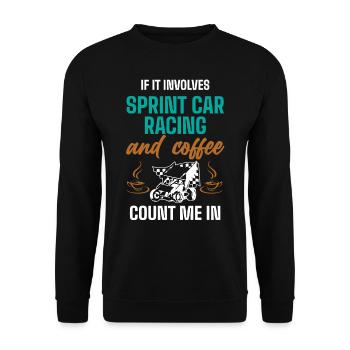 Sprint car races, sprint cars, dirt track races - Unisex Sweatshirt - black - Front - Alina (178cm) & Michal (187cm)