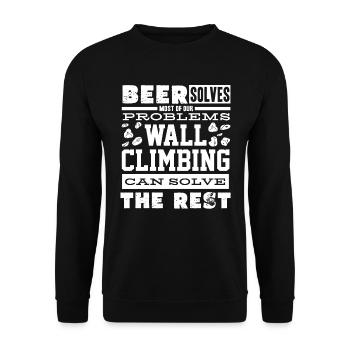 Wall climbers, wall climbers - Unisex Sweatshirt - black - Front - Alina (178cm) & Michal (187cm)