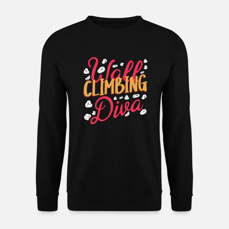 Wandkletterer, Wandklettern - Unisex Pullover - Schwarz