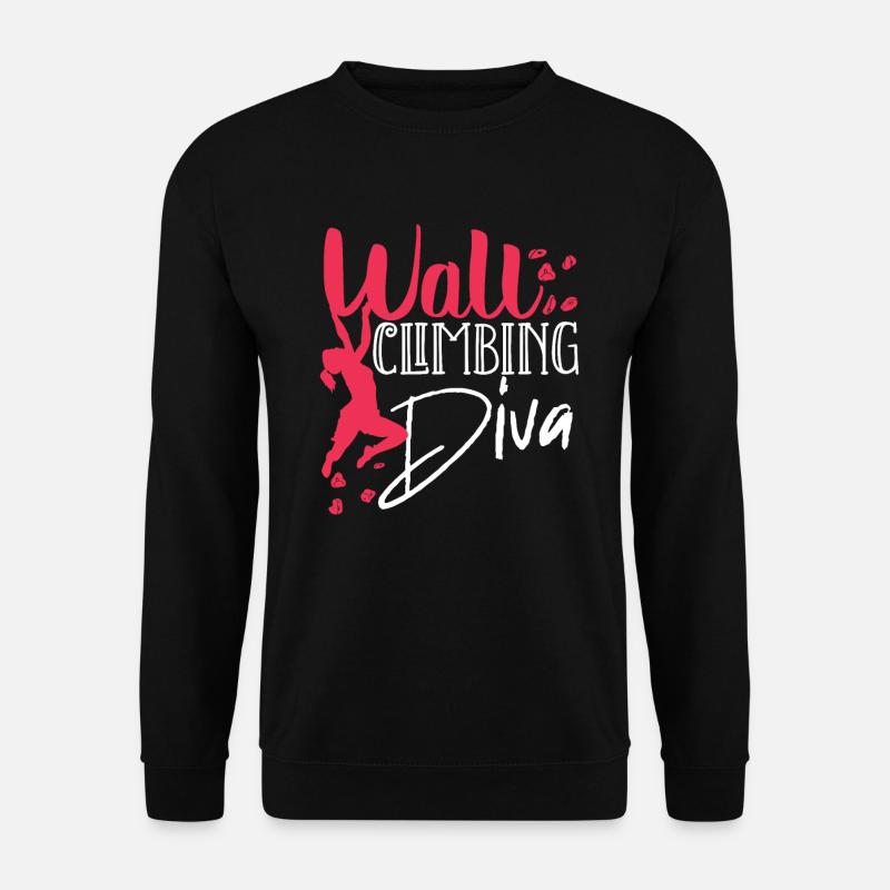 Wandkletterer, Wandklettern - Unisex Pullover - Schwarz