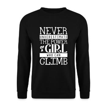 Wall climbers, wall climbers - Unisex Sweatshirt - black - Front - Alina (178cm) & Michal (187cm)